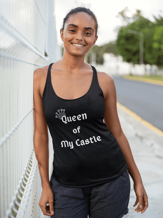 Queen of My Castle Racerback Tank Top - Sharp Tact Kreativ | Tees & Gifts with Encouraging Messages to Brighten Your Day with a Bit of Wit