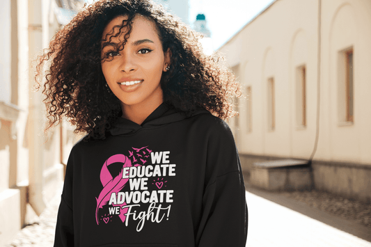 We educate. We advocate. We fight! Hoodie (Wings) - Sharp Tact Kreativ | Tees & Gifts with Encouraging Messages to Brighten Your Day with a Bit of Wit